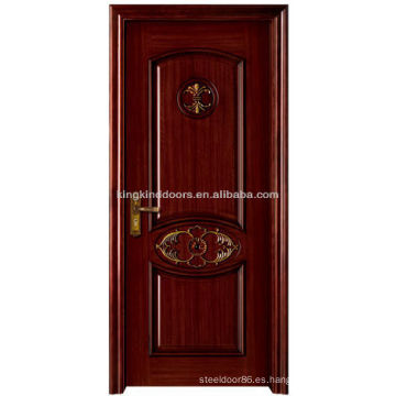 Alta calidad de lujo puerta de madera MO-312S Interior puerta de madera sólida de la tapa 10 de China